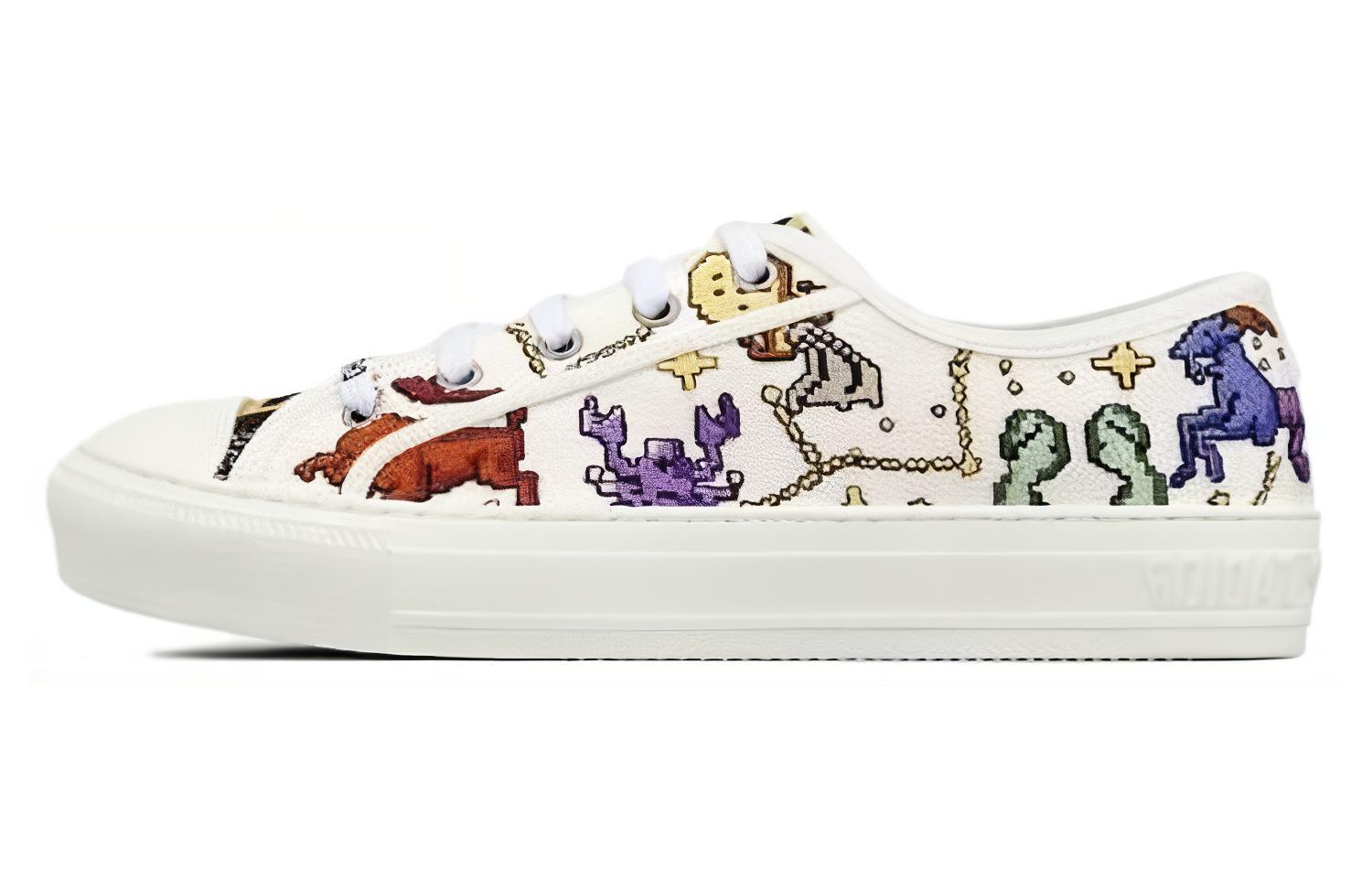 (W) Dior Low-Top Lace-Up Sneaker 'White'