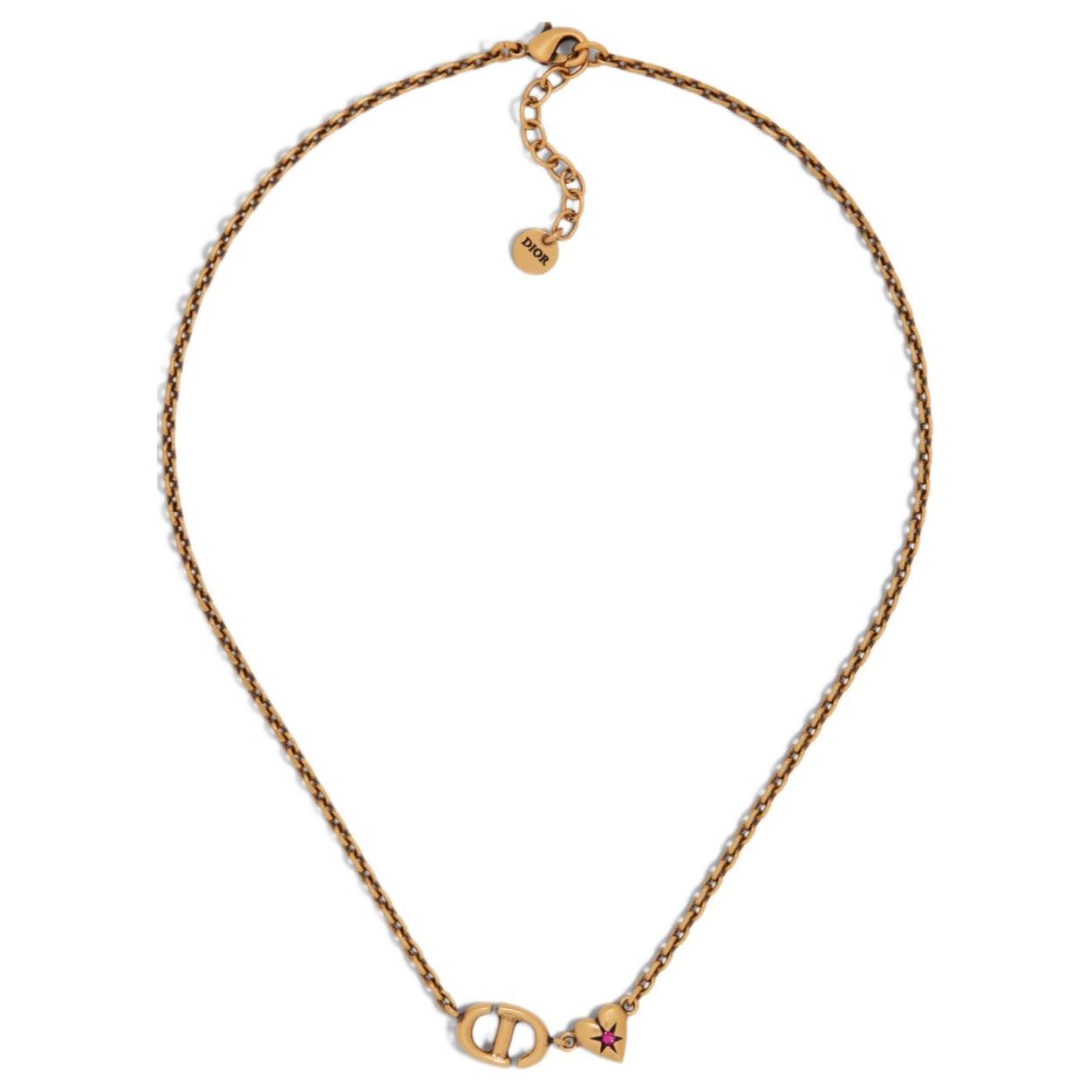 (Women) DIOR Lucky Series Vintage CD Logo Gold Necklace for Women. N2866WOMCY