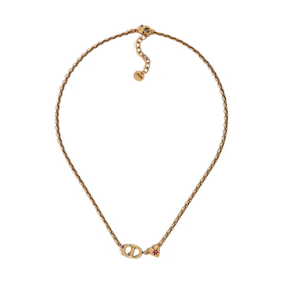 (Women) DIOR Lucky Series Vintage CD Logo Gold Necklace for Women. N2866WOMCY
