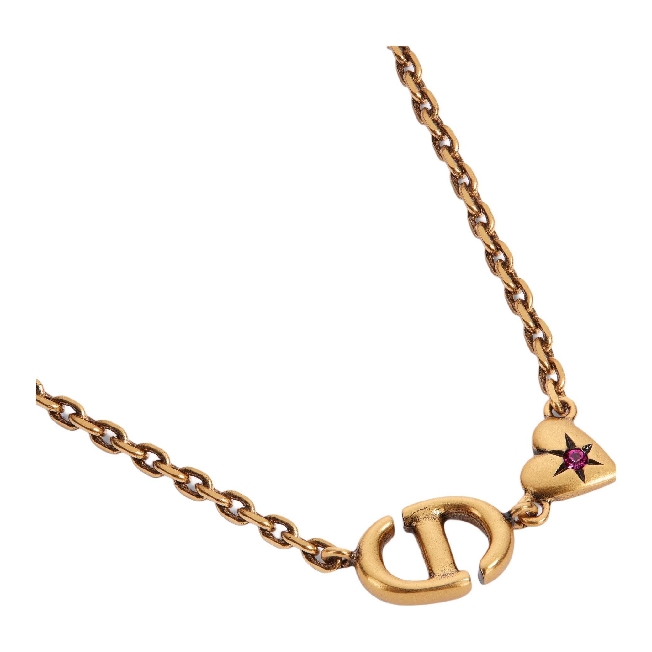(Women) DIOR Lucky Series Vintage CD Logo Gold Necklace for Women. N2866WOMCY 圖 3