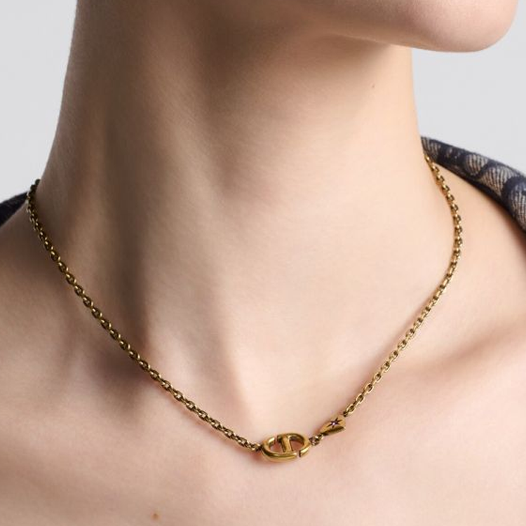 (Women) DIOR Lucky Series Vintage CD Logo Gold Necklace for Women. N2866WOMCY 圖 4
