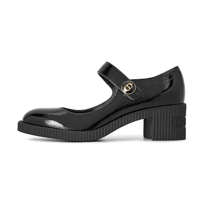 (W) Dior Mary Jane Round Toe High Heels 'Black'