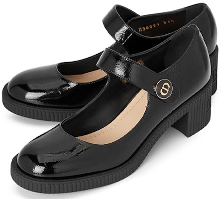(W) Dior Mary Jane Sepatu Hak Tinggi Bulat 'Hitam' KCP909CCF_S900 Order (W) Dior Mary Jane Sepatu Hak Tinggi Bulat 'Hitam' KCP909CCF_S900