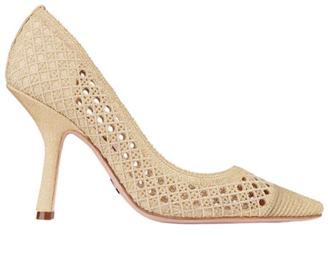 (W) Dior Tacón Alto de Malla 'Oro' KDP930LNE_S71K Order (W) Dior Tacón Alto de Malla 'Oro' KDP930LNE_S71K