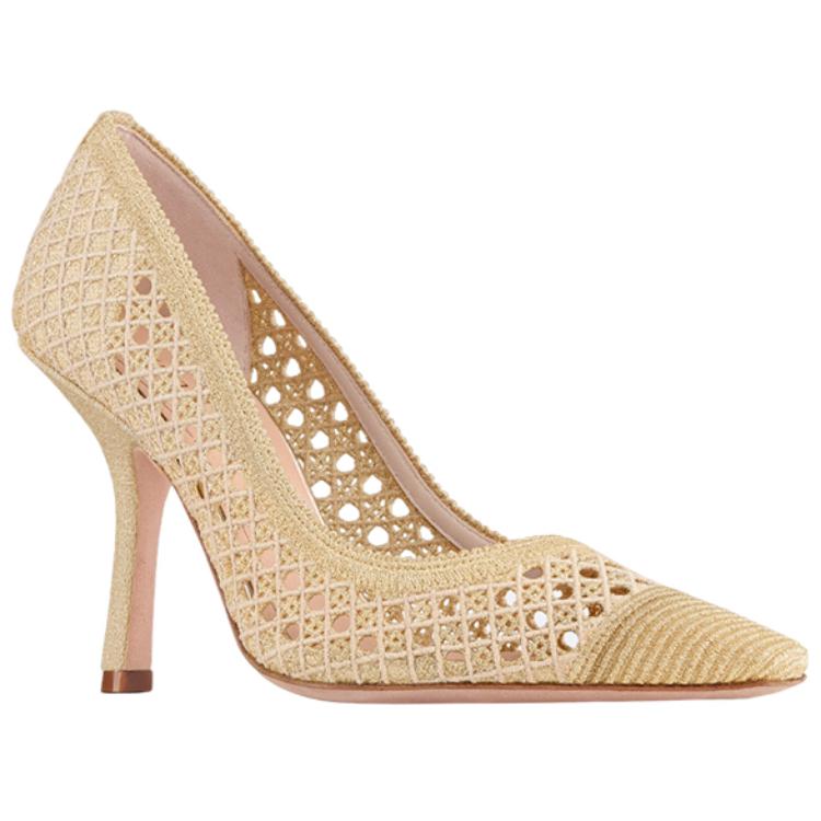 Lookbook (W) Dior Tacón Alto de Malla 'Oro' KDP930LNE_S71K