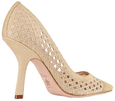 (W) Dior Tacón Alto de Malla 'Oro' KDP930LNE_S71K Shop (W) Dior Tacón Alto de Malla 'Oro' KDP930LNE_S71K