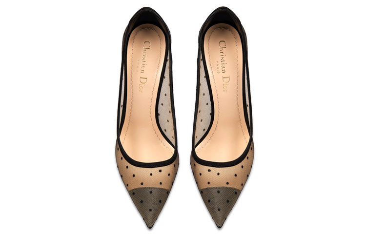 Purchase (W) Dior Hak Tinggi Jaring Polka Dot 'Elegan Hitam' KCP484PMS_S900