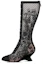 Buy (W) 迪奥网眼方头高筒拉链靴'黑色' 6.5厘米 KCI972BYE_S900