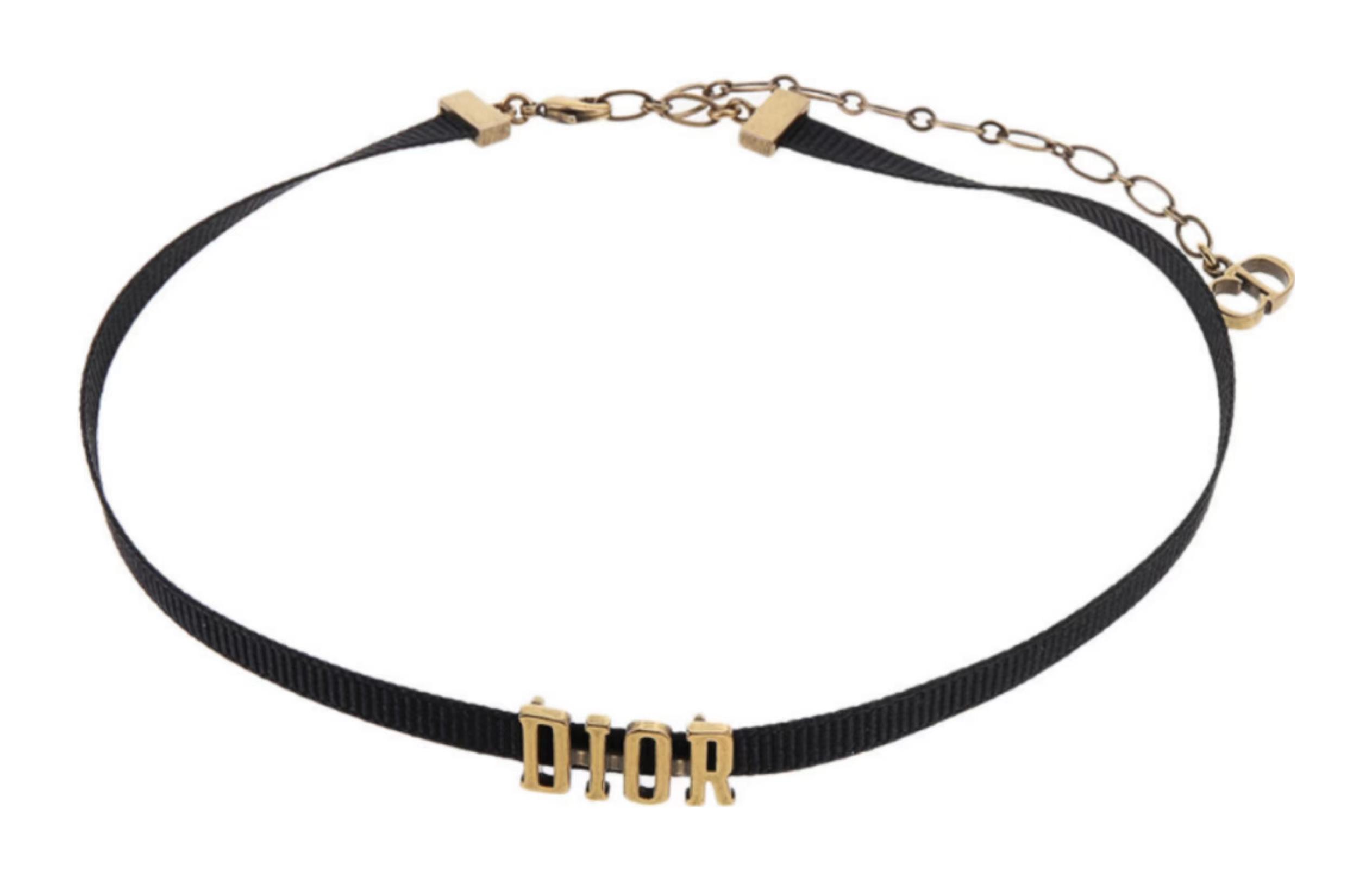 (Women) Dior Metal Letter Logo Satin Ribbon Necklace for Women. N0681ADRMT-D906 圖 2