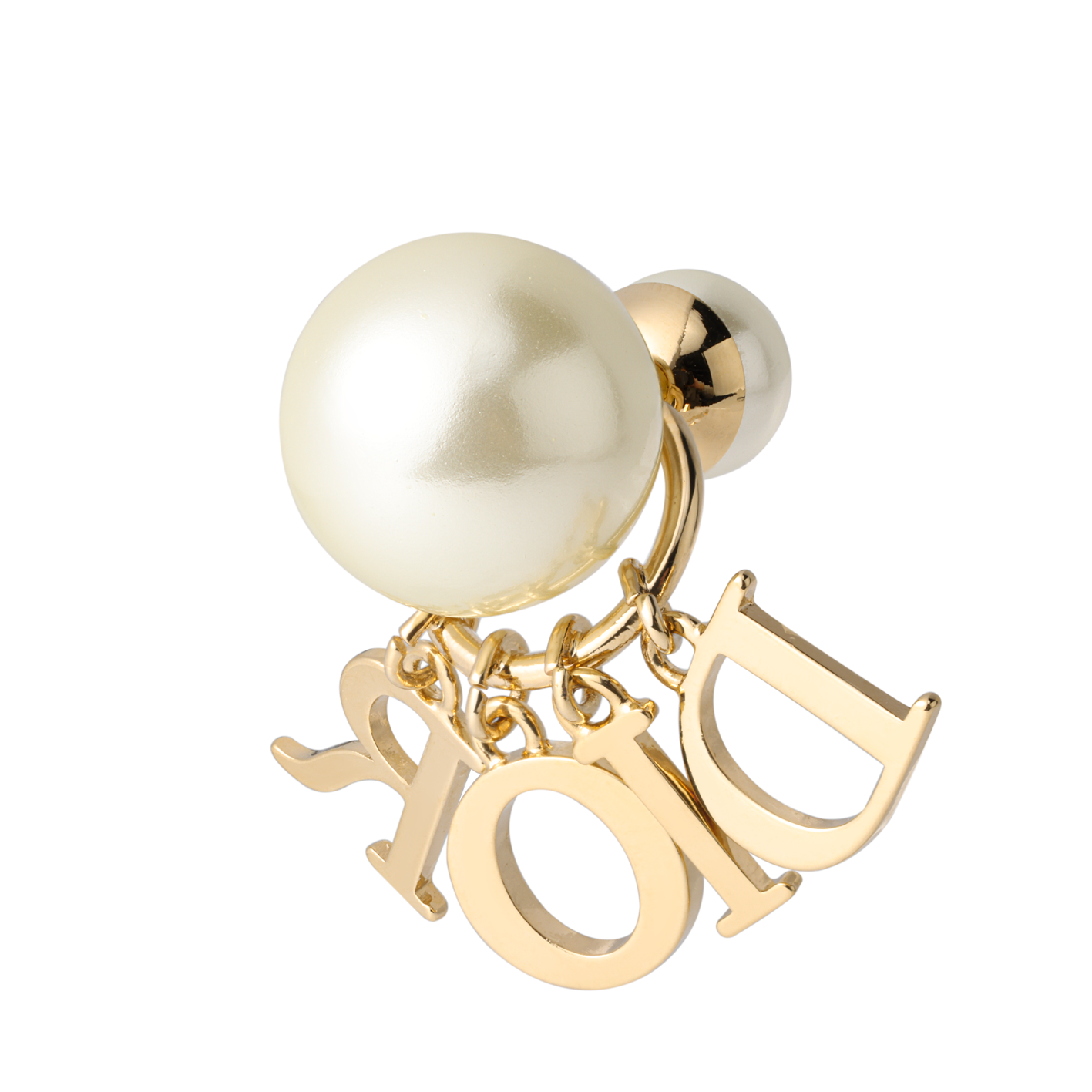 (Women) Dior Metallic Alphabet Resin Pearl Earrings for Women in Gold E1411TRICY-D301 圖 5