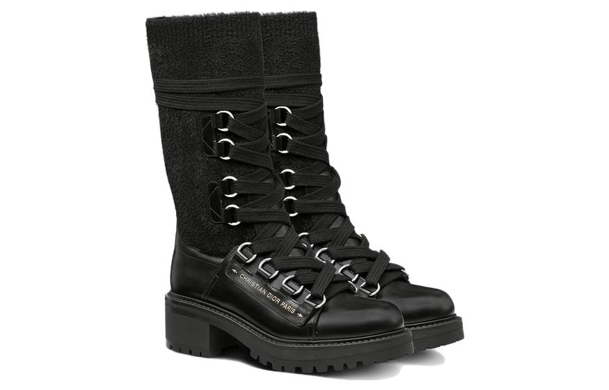 (W) Dior Mid-Top Lace-Up Boot 'Black Leather' 圖 2