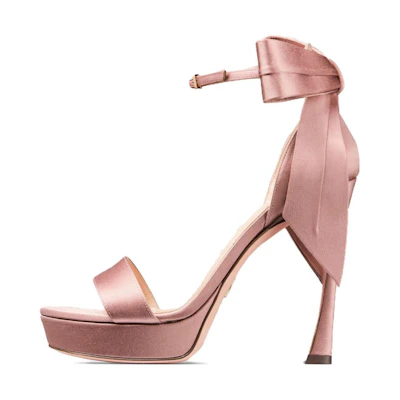 (W) Dior Mille Leather 'Simplistic CMFT' One-Strap Sandals 12cm 'Pink'