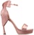 (W) Dior Mille Kulit 'Keselesaan Sederhana' Sandal Satu Tali 12cm 'Merah Jambu' KCQ944SAT_S19O