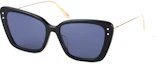 Order (W) Dior MISS Dior 不規則框太陽眼鏡 黑色 MISDB5F-12B0