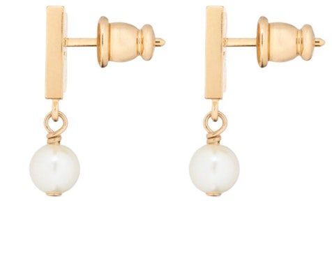 (Women) Dior Miss Dior Logo Resin Pearl Gold Stud Earrings for Women. E3559WOMRSD301 Shop (Women) Dior Miss Dior Logo Resin Pearl Gold Stud Earrings for Women. E3559WOMRSD301