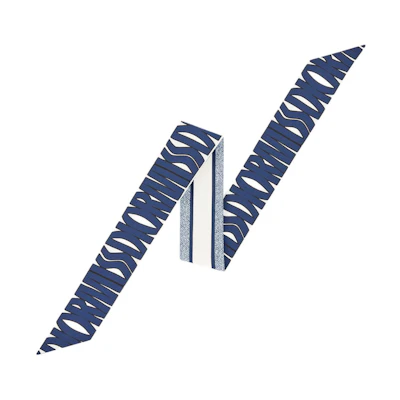 (Women) DIOR Miss Dior Mitzah Silk Scarf for Women - Navy Blue Print Design. 45MID106I607_C540
