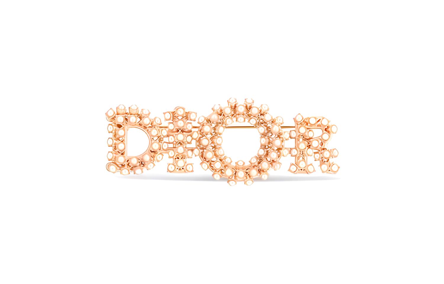 (Women) DIOR Miss Dior Resin Beaded Brooch Pink for Women. V1132WOMRS-D09P