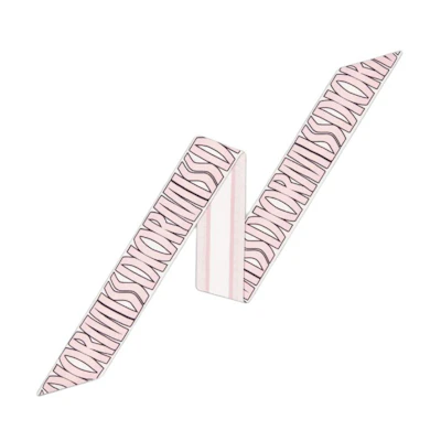 (Women) DIOR Mitzah Logo Silk Scarf in Light Pink. 45MID106I615C412