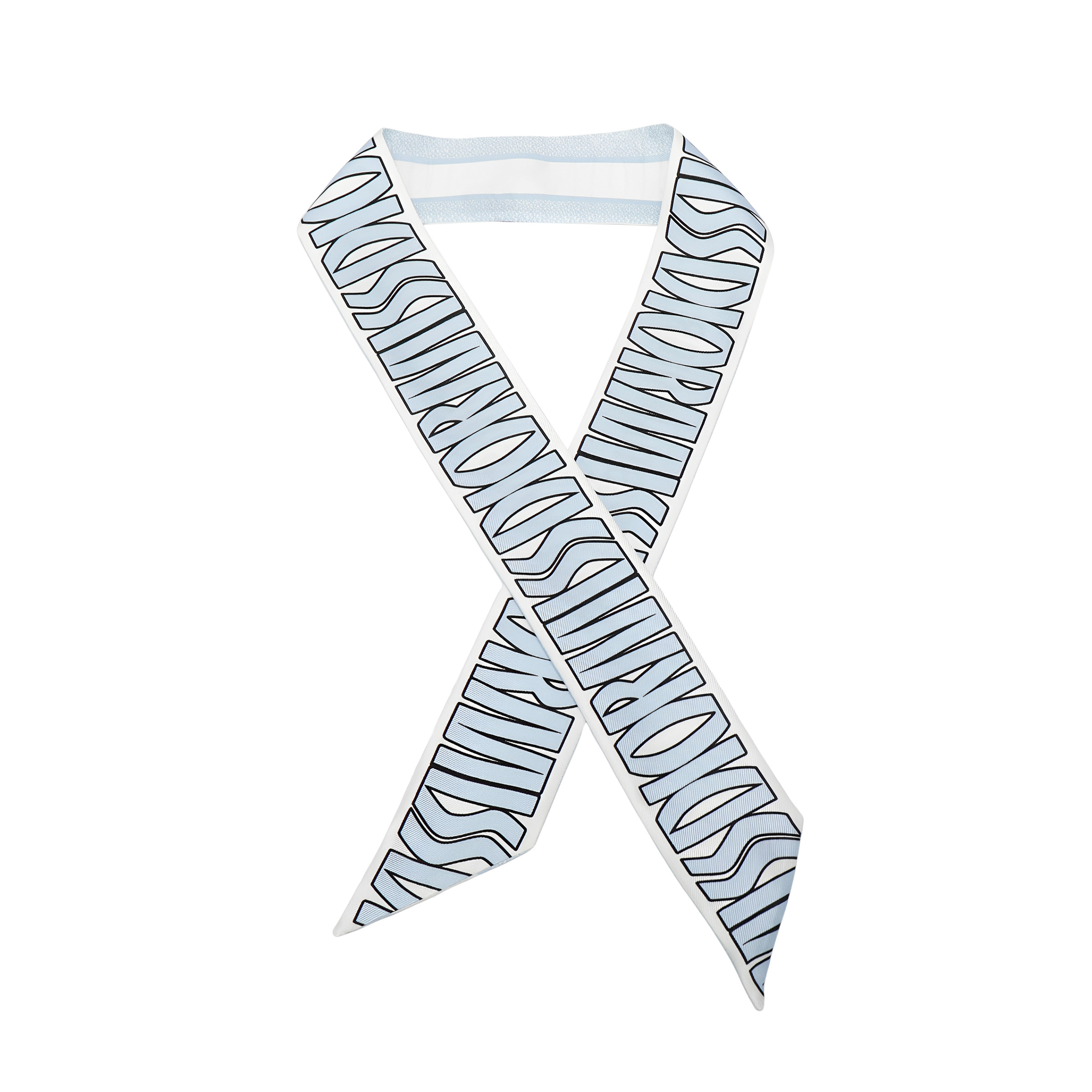 (Women) DIOR Mitzah Logo Silk Scarf for Women - Light Blue. 45MID106I615C512