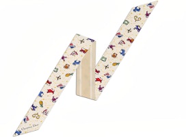 (Women) Dior Mitzah Silk Scarf White Fashion. 24PCO106I611-C088-TU (Women) Dior Mitzah Silk Scarf White Fashion. 24PCO106I611-C088-TU