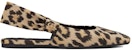 (W) Dior Mizza Balerina Cetakan Belang Leopard 'Coklat' KCB704LNY_S26U