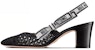 (W) Dior MOI x Open-Heel Tinggi 'Hitam' KDP890RCE_S900