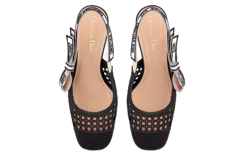 Shop (W) Dior MOI オープンヒール ハイ "ブラック" KDP890RCE_S900