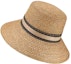 Shop (Women) DIOR Natural Straw Beige & Black Embroidered Strap Cotton Bucket Hat 34DBP924G153-C160