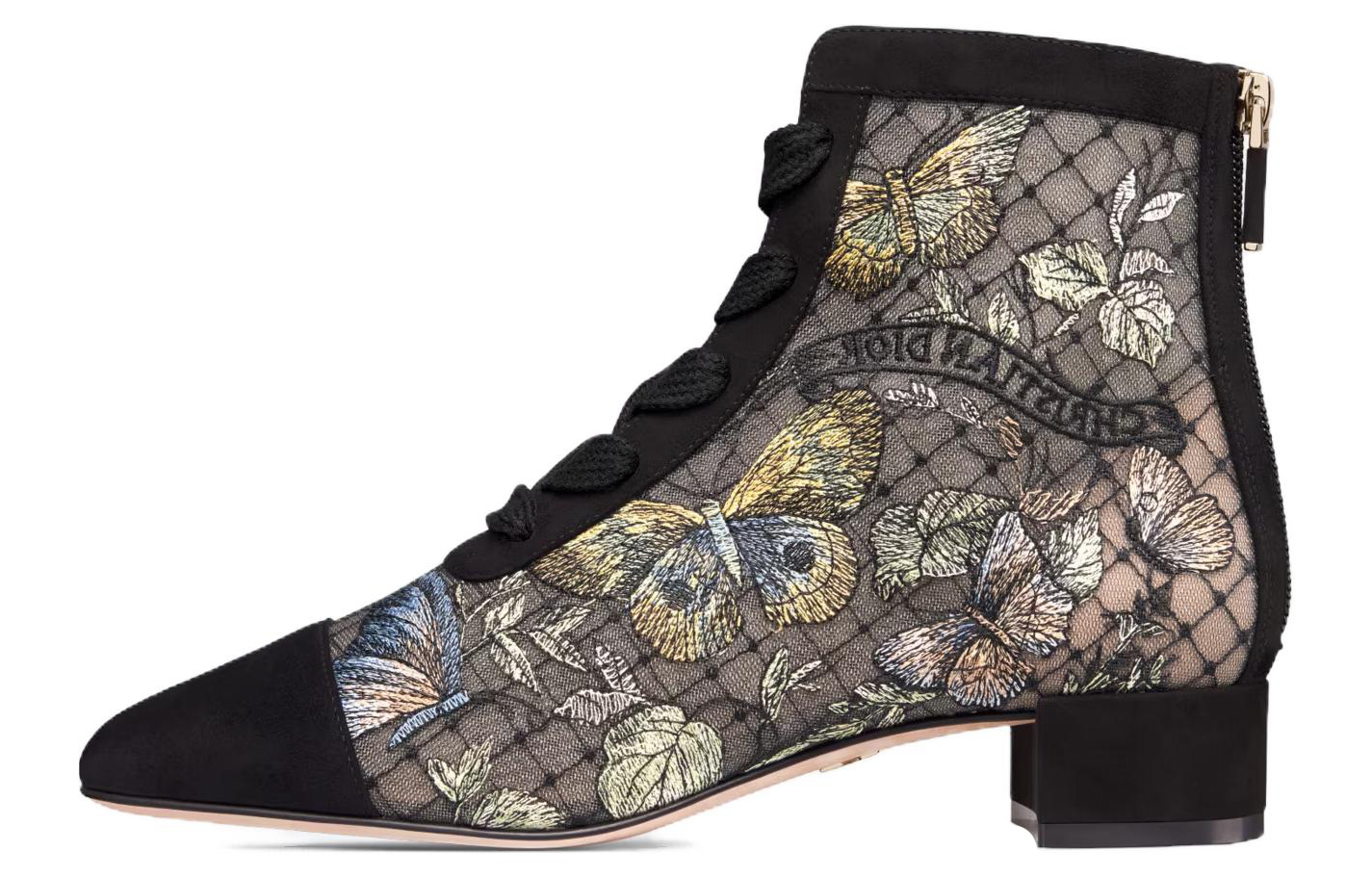 (Women) Dior Naughtily-D 'Suede Ankle Boot Black Grey' KDI979BMT_S26X