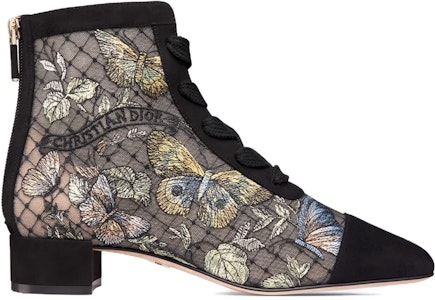 (W) Dior ノーティーD スエード アンクルブーツ (黒/灰) KDI979BMT_S26X Order (W) Dior ノーティーD スエード アンクルブーツ (黒/灰) KDI979BMT_S26X