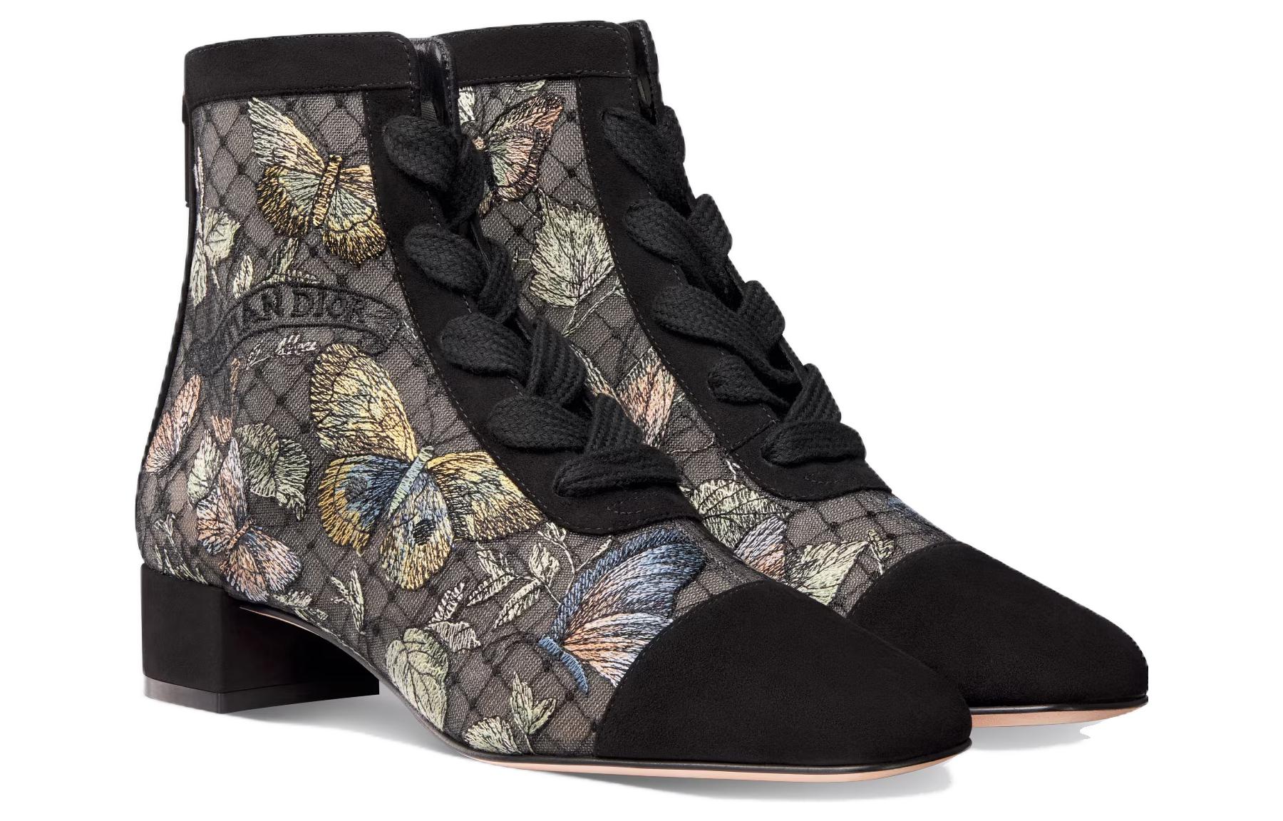 Lookbook (W) Dior Naughtily-D 'Bota de Tobillo de Ante Negro Gris' KDI979BMT_S26X