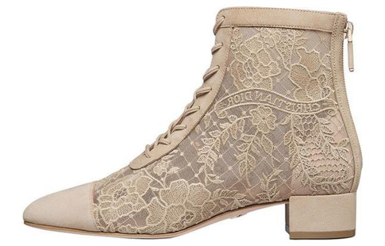 (Women) Dior Naughtily-D High-Heeled Ankle Boot 3cm 'Beige' KCI850ROY_S10U