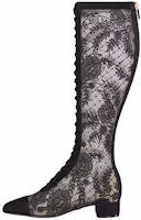 (Women) Dior Naughtily-D High-Top 'Black Mesh and Fabric Embroidery with Zipper' KDI851ROY_S900 (Women) Dior Naughtily-D High-Top 'Black Mesh and Fabric Embroidery with Zipper' KDI851ROY_S900