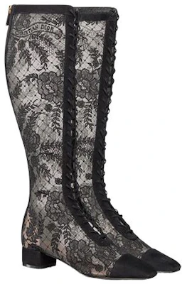 (Women) Dior Naughtily-D High-Top 'Black Mesh and Fabric Embroidery with Zipper' KDI851ROY_S900 Order (Women) Dior Naughtily-D High-Top 'Black Mesh and Fabric Embroidery with Zipper' KDI851ROY_S900
