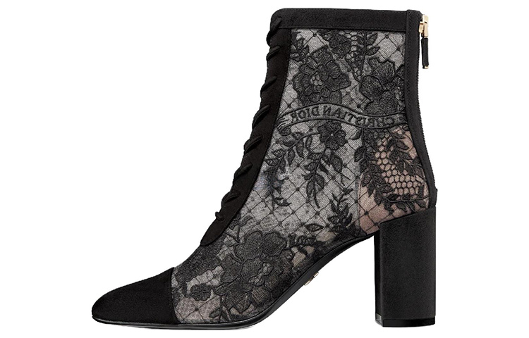 (Women) Dior Naughtily-D High Heel Ankle Boot 8cm 'Black Zip' KCI952ROY_S900