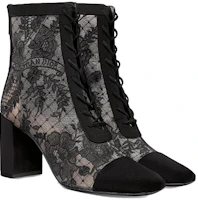 Order (W) Dior Sepatu Boot Hak Tinggi 8cm 'Black Zip' untuk Wanita KCI952ROY_S900