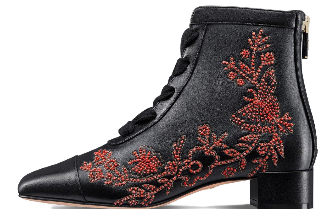 (Women) Dior Naughtily-D Leather Boot 'Black Red' KCI982BYC_S36X