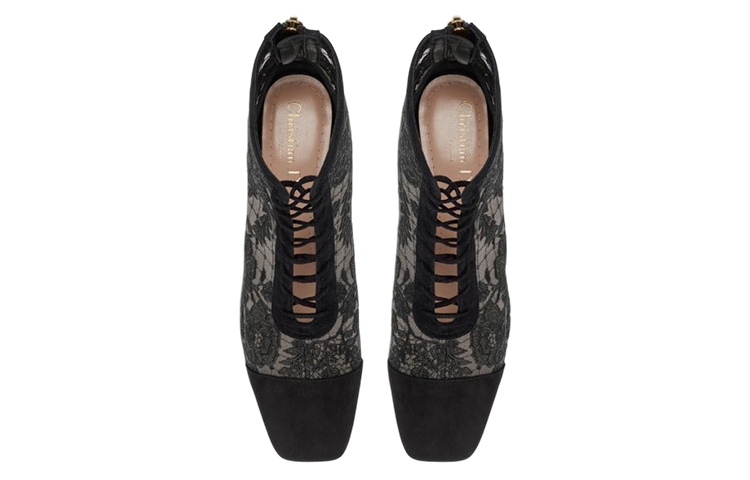 Shop (W) Stivali Dior Naughtily-D Mesh Ricamati con Cerniera ''Neri'' KDI850ROY_S900