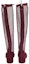 Shop (W) Dior Naughtily-D Mesh Velvet Leather Boots 'Burgundy' - But Malaysia KDI493SUR_S33R