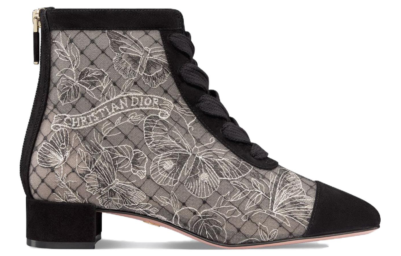 Order (W) Dior Naughtily-D Boot Pendek 'Abu-Abu Hitam' KCI979BXT_S21X