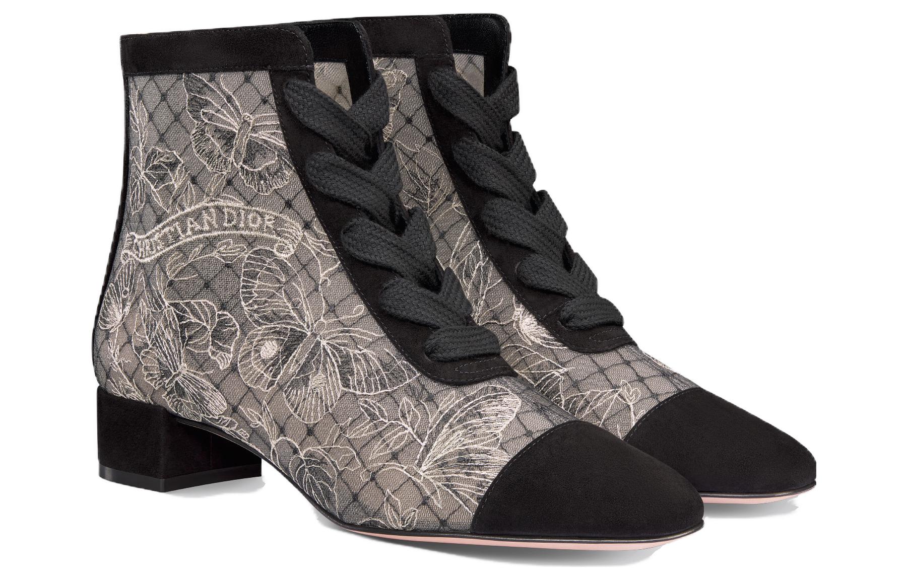 Lookbook (W) Dior Naughtily-D Boot Pendek 'Abu-Abu Hitam' KCI979BXT_S21X