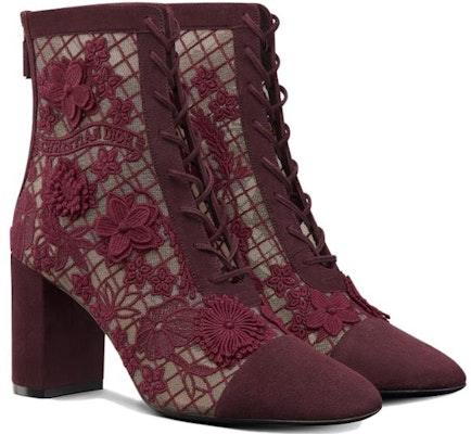(W) Dior Naughtily-D 'Boots Pendek Jala Bersulam Bunga 3D' 8cm 'Peach Merah' KDI952FWU_S24V Order (W) Dior Naughtily-D 'Boots Pendek Jala Bersulam Bunga 3D' 8cm 'Peach Merah' KDI952FWU_S24V