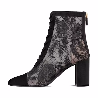 (W) Dior Naughtily-D Mesh Ankle Boot 'Transparent Black'