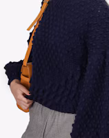 Sizing (W) DIOR 深藍色休閒長袖圓領毛衣 7H24523AM211-502