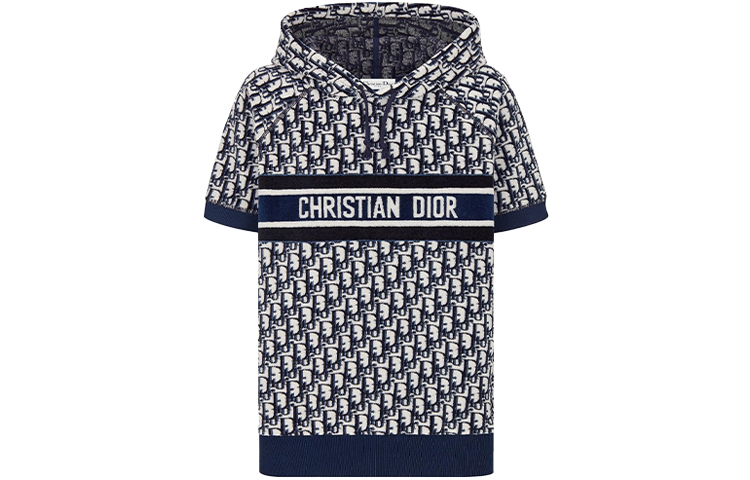 Order (W) 迪奥海军蓝棉质短袖连帽衫 113S06A4022-X0890