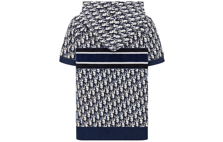 Lookbook (W) 迪奥海军蓝棉质短袖连帽衫 113S06A4022-X0890