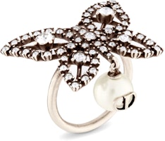 (Women) DIOR Night Butterfly Resin Pearl Crystal Metal Silver Ring for Women. R1930WOMCYD30S (Women) DIOR Night Butterfly Resin Pearl Crystal Metal Silver Ring for Women. R1930WOMCYD30S