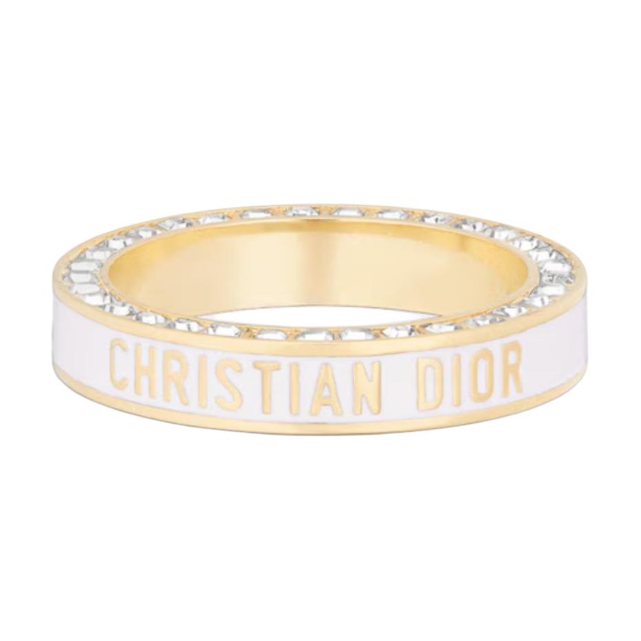 Lookbook (W) DIOR Night Code Logo Cincin Logam Emas. R2278WOMLQD301