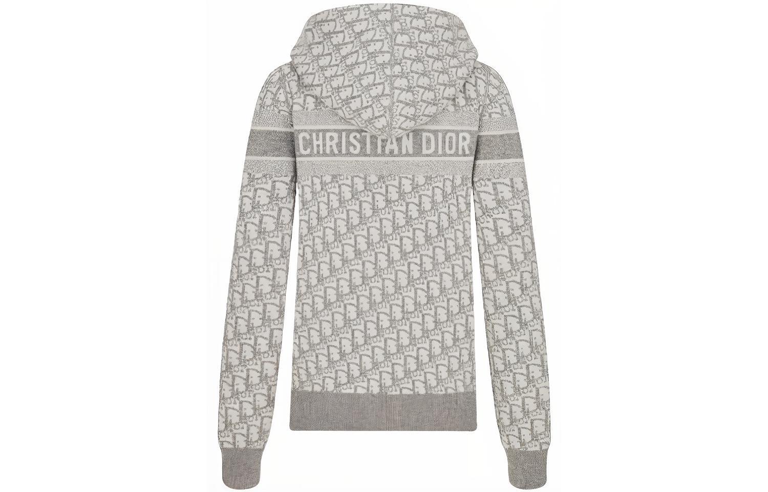 Purchase (Women) DIOR Oblique Print Reversible Zip Hoodie Women’s Grey. 054G12AM055-X8270