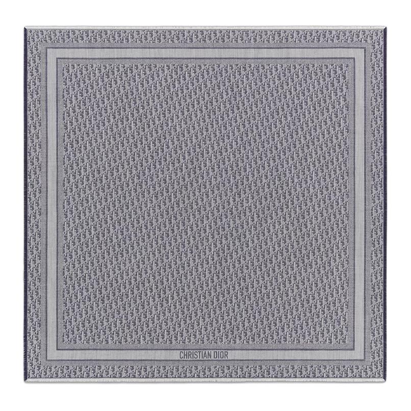 Order (Women) DIOR Oblique Print Silk Shawl for Women - Navy Blue 51DOB140I662_C540